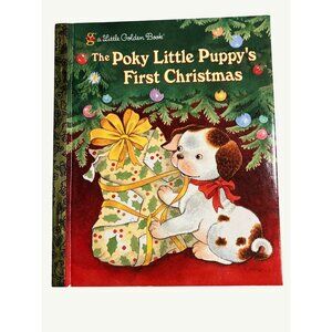 Little Golden Book The Poky Little Puppys First Christmas Childrens Hardcover Bo